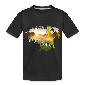 Ich bin aus´m Westerwald - Kinder Premium Bio T-Shirt - Schwarz - Vorne