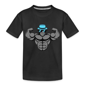Strong Gorilla - Kids' Premium Organic T-Shirt - black - Front