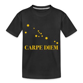 Carpe Diem utilise l’horoscope de la constellation du Jour Taureau - T-shirt bio Premium Enfant - noir - Devant