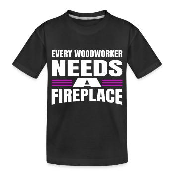drôle de menuisier papaconception bûcheron abatteur d’arbres - T-shirt bio Premium Enfant - noir - Devant