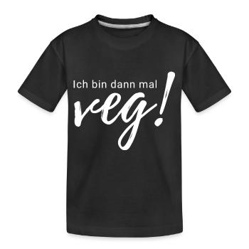 Vegane Veganerin Veganismus Vegetarier Spruch - Kinder Premium Bio T-Shirt - Schwarz - Vorne