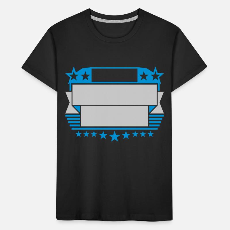Insert Text Frame Shield Kids' Premium Organic T-Shirt