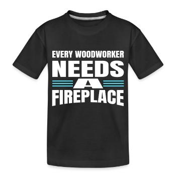 un t-shirt de prière de charpentier - T-shirt bio Premium Enfant - noir - Devant