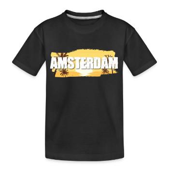 Amsterdam - Kids' Premium Organic T-Shirt - black - Front