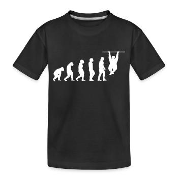 Fitness Muskel Bodybuilder Krafttraining Sportler - Kinder Premium Bio T-Shirt - Schwarz - Vorne