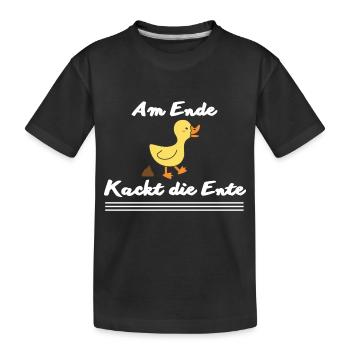 Entenkacke - Kinder Premium Bio T-Shirt - Schwarz - Vorne