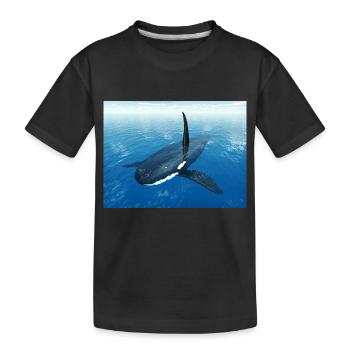 Épaulard, orque, épaulard - T-shirt bio Premium Enfant - noir - Devant