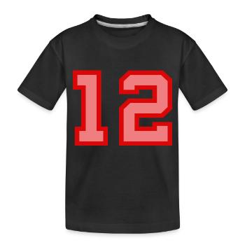 Cool Retro Retrostyle Numéro de maillot numéro de dos - T-shirt bio Premium Enfant - noir - Devant