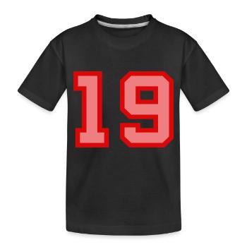 Cool Retro Retrostyle Numéro de maillot numéro de dos - T-shirt bio Premium Enfant - noir - Devant