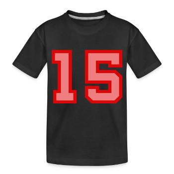 Cool Retro Retrostyle Numéro de maillot numéro de dos - T-shirt bio Premium Enfant - noir - Devant