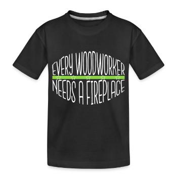 amour marteau-piqueur bûcheron maçon - T-shirt bio Premium Enfant - noir - Devant