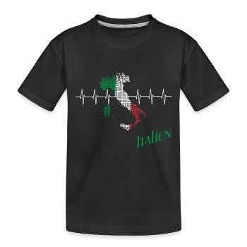 Italien italien - Kinder Premium Bio T-Shirt - Schwarz - Vorne