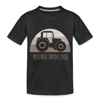 kleiner Entdecker - Kinder Premium Bio T-Shirt - Schwarz - Vorne