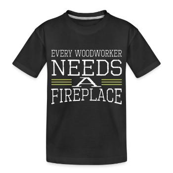 drôles d’artisans concevoir quota syndicat charpentier - T-shirt bio Premium Enfant - noir - Devant