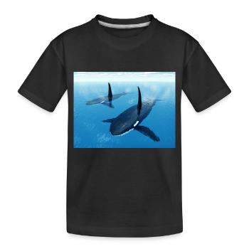 Épaulards, orques, épaulards - T-shirt bio Premium Enfant - noir - Devant