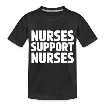 Infirmières de soutien Infirmières - T-shirt bio Premium Enfant - noir - Devant