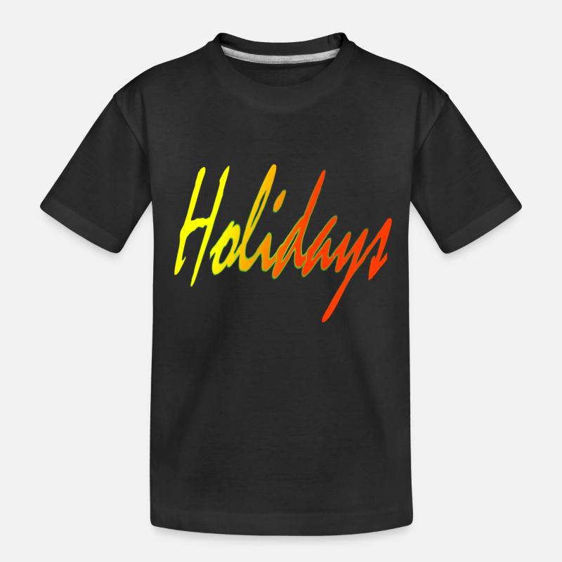 Ferien - Kinder Premium Bio T-Shirt - Schwarz