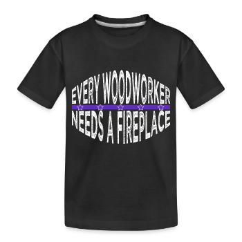 quote lumber forest work hobbyists awesome - Kinder Premium Bio T-Shirt - Schwarz - Vorne