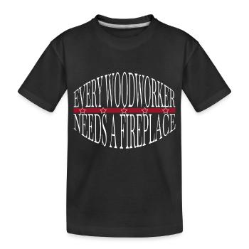 l’ébéniste menuisier a vu un cadeau d’anniversaire - T-shirt bio Premium Enfant - noir - Devant