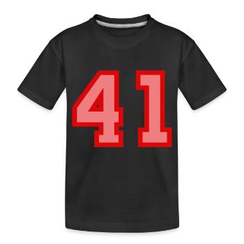 Cool Retro Retrostyle Numéro de maillot numéro de dos - T-shirt bio Premium Enfant - noir - Devant