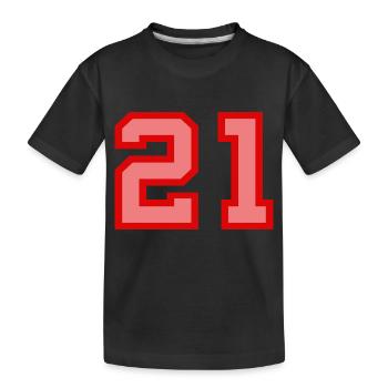 Cool Retro Retrostyle Numéro de maillot numéro de dos - T-shirt bio Premium Enfant - noir - Devant