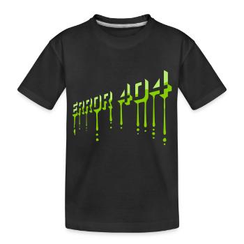 Mucus Drops Error 404 - Kids' Premium Organic T-Shirt - black - Front