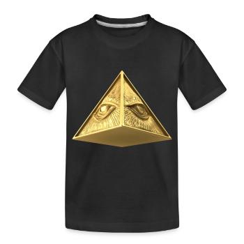 Eye of Providence - allsehendes Auge Pyramid - Kinder Premium Bio T-Shirt - Schwarz - Vorne