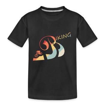 Biking - Kinder Premium Bio T-Shirt - Schwarz - Vorne