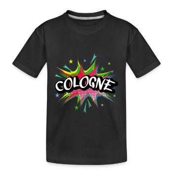 Cologne Cologne Allemagne Ville Pop Art Comic Art - T-shirt bio Premium Enfant - noir - Devant