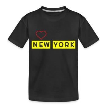 new York - Kids' Premium Organic T-Shirt - black - Front