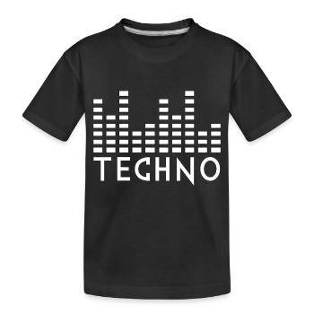 Techno-Musik - Kinder Premium Bio T-Shirt - Schwarz - Vorne