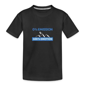 0% d’émission 100% d’émotion - T-shirt bio Premium Enfant - noir - Devant