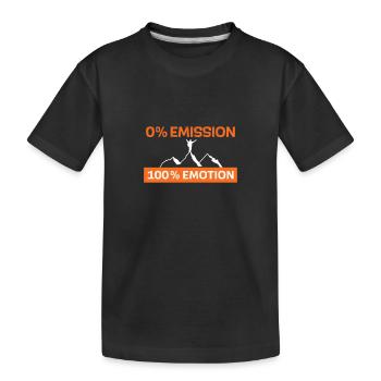 0% d’émission 100% d’émotion - T-shirt bio Premium Enfant - noir - Devant