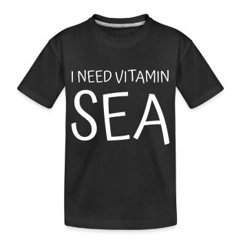 J’AI BESOIN DE VITAMINE MER - T-shirt bio Premium Enfant - noir - Devant