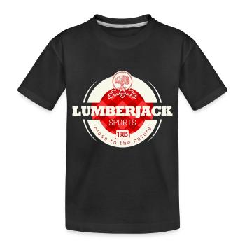 Motif à carreaux sportif Lumberjack - T-shirt bio Premium Enfant - noir - Devant