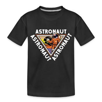 Space Shuttle Raumanzug Sterne Rakete - Kinder Premium Bio T-Shirt - Schwarz - Vorne