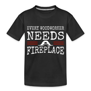 union carpenter forestry americas - Kinder Premium Bio T-Shirt - Schwarz - Vorne