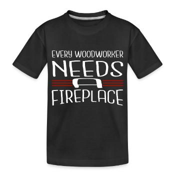 lumber blogger wood - Kinder Premium Bio T-Shirt - Schwarz - Vorne