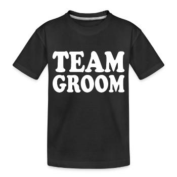 Team groom - Kids' Premium Organic T-Shirt - black - Front