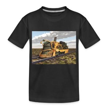 Locomotive à vapeur steampunk - T-shirt bio Premium Enfant - noir - Devant