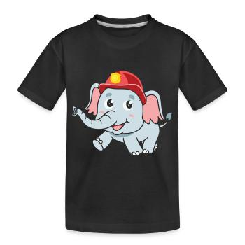 Brigade de pompiers Sweet Elephant - T-shirt bio Premium Enfant - noir - Devant