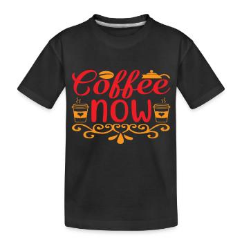 Café maintenant - T-shirt bio Premium Enfant - noir - Devant