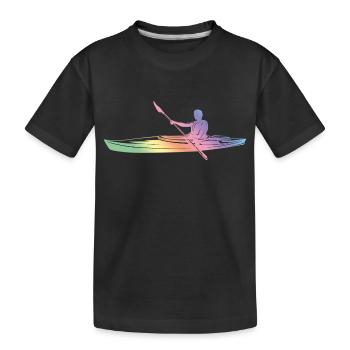 Rowing Silhouette - Kids' Premium Organic T-Shirt - black - Front