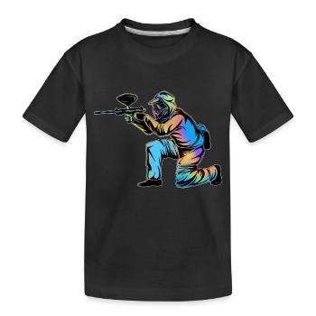 Paintball - Kids' Premium Organic T-Shirt - black - Front