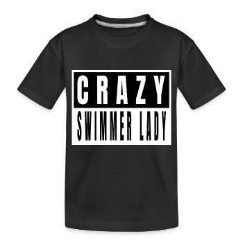 swimming instructor swim hoodies and sweatshirts - Kids' Premium Organic T-Shirt - black - Front