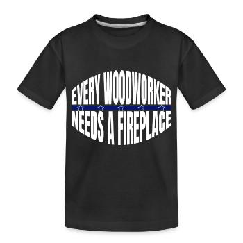 carpenter work tshirts present birthday funshirt - Kids' Premium Organic T-Shirt - black - Front
