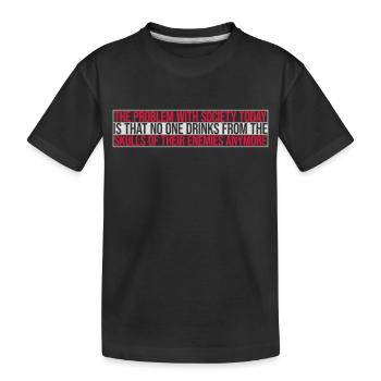 boissons de crânes ennemis - T-shirt bio Premium Enfant - noir - Devant