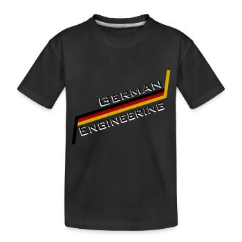 German Engineering - Kinder Premium Bio T-Shirt - Schwarz - Vorne