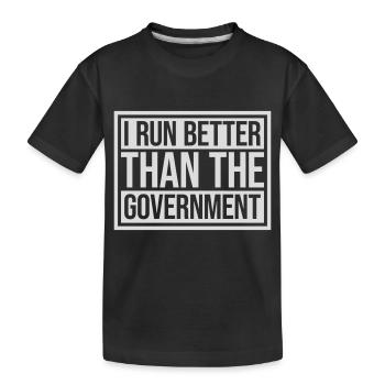 mieux fonctionner que le gouvernement - T-shirt bio Premium Enfant - noir - Devant