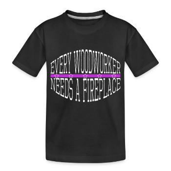funny sayings chainsaw woodcutter apprentice - Kinder Premium Bio T-Shirt - Schwarz - Vorne